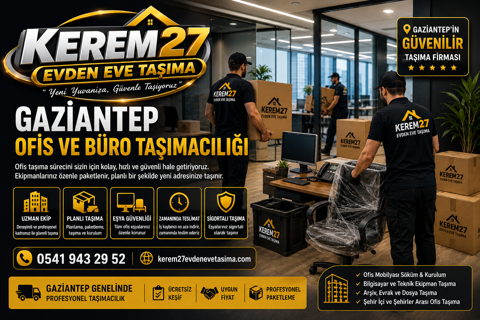 Gaziantep Ofis ve Büro Taşımacılığı